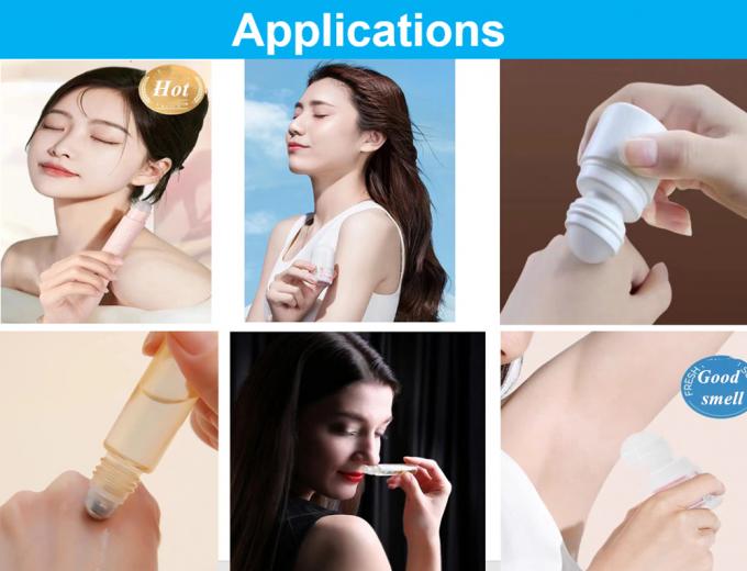 Wholesale Cheap 30ml 50ml 60ml HDPE Plastic White Plastic Deodorant Essential Oil Roll on Bottle with Roller Ball