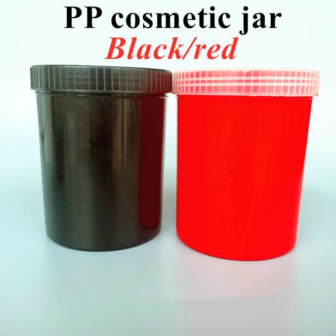 Custom 150ml 250ml 500ml White PP Black Red Blue Wide Mouth Cosmetic Containers Plastic PP Ointment Jar with Screw Lid
