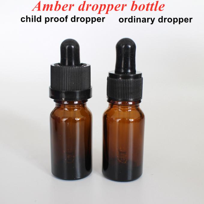 Hot Sale 10ml 20ml 30ml 50ml 60ml Amber Brown Serum Skin Use Cosmetic Esssential Oil Dropper Botttle with Black Dropper