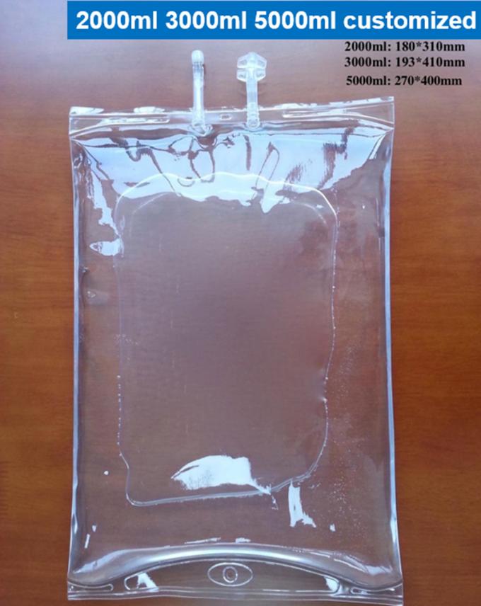 2000ml 3000ml 5000ml Drug Medical Liquid Butterfly Twist off Empty PVC Infusion Bags