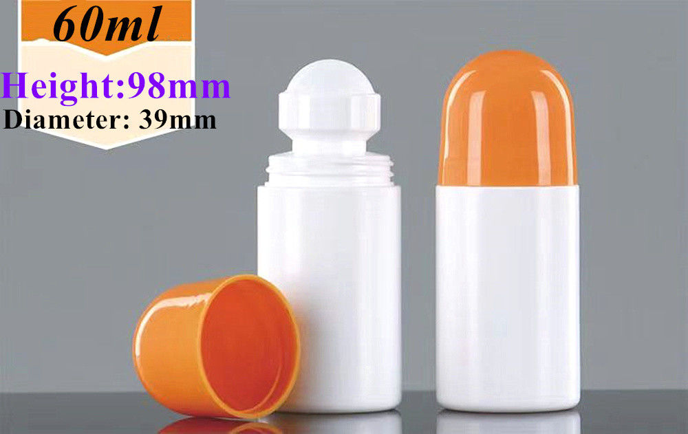 Curved Shape Round Bottom portable Black Lip Tint Roller Bottle Perfume Container palm body odor underarm Roll on bottle