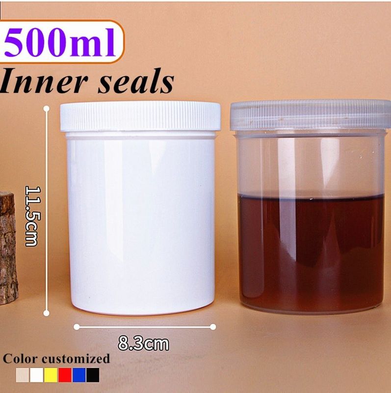প্রশস্ত মুখ 150g 250g 500g 1000g সাদা কালো নীল ঠোঁট মলম স্ক্রাব ধারক খালি বৃত্তাকার পিপি প্লাস্টিকের মলম কসমেটিক জার