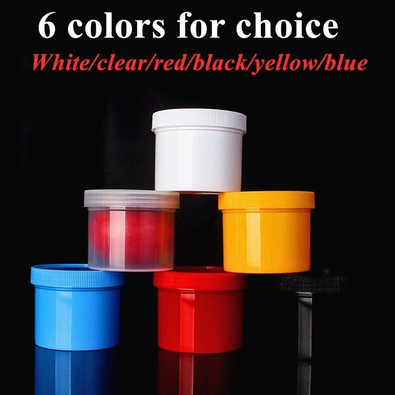 150ml 250ml 500ml White Black blue translucent Plastic Cosmetic Container PP Cream Jar Protein Powder PP jar