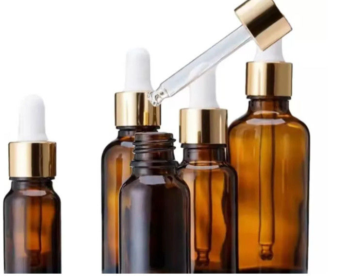 অপরিহার্য তেল প্যাকেজিং 1OZ 2OZ 20ml 30ml 50ml অ্যাম্বার অপরিহার্য তেল সিরাম শিশু প্রতিরোধক ক্যাপ সহ গ্লাস ড্রপপার বোতল