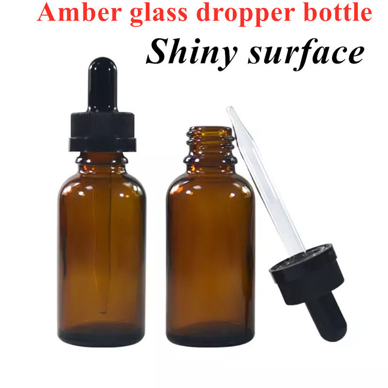 গরম বিক্রয় খালি বিলাসবহুল অ্যাম্বার ব্রাউন 10ml 15ml 20ml 30ml 50ml 60ml গ্লাসের প্রয়োজনীয় তেল বোতল সিরাম প্যাকেজ জন্য