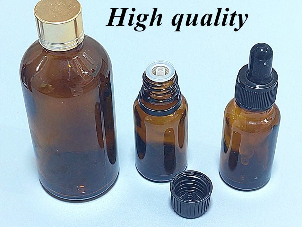 5 মিলি 15 মিলি 20 মিলি 30 মিলি 50 মিলি কসমেটিক প্যাকেজিং গোলাকার প্লাস্টিকের কলার ফেসিয়াল এসেনশিয়াল অয়েল অ্যাম্বার এসেনশিয়াল অয়েল ড্রপপার বোতল