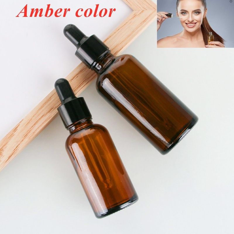 কসমেটিকস ত্বকের যত্ন 10ml 20ml 30ml 50ml 100ml খালি বৃত্তাকার প্রয়োজনীয় তেল গ্লাস ড্রপপার বোতল