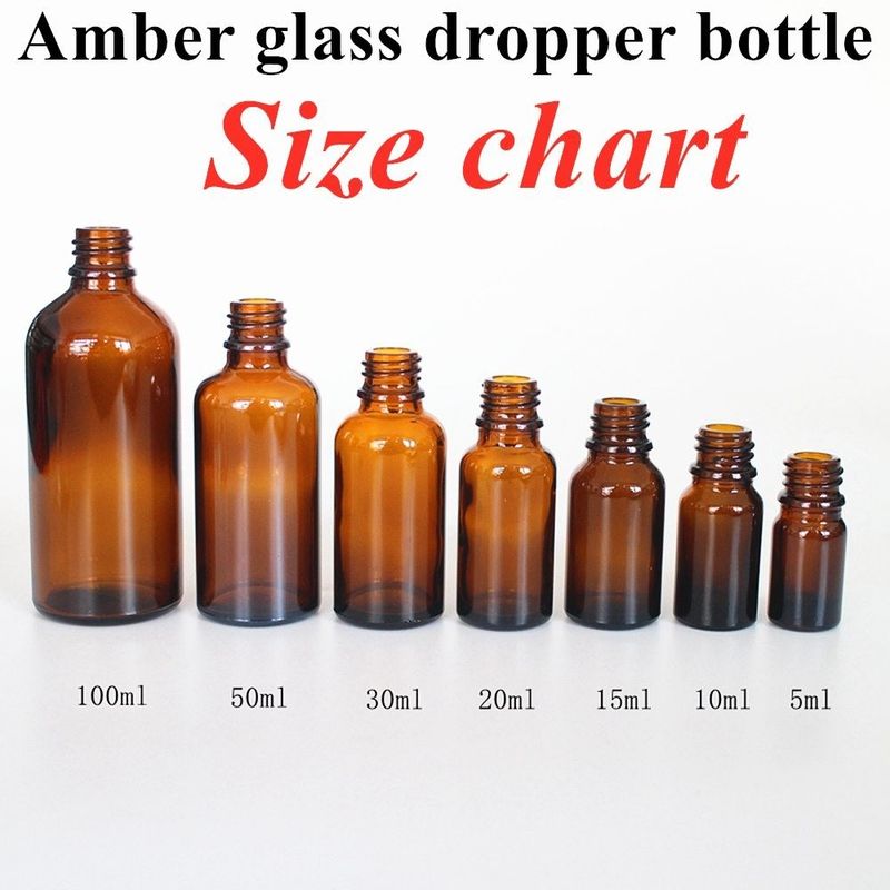 কসমেটিকস ত্বকের যত্ন 10ml 20ml 30ml 50ml 100ml খালি বৃত্তাকার প্রয়োজনীয় তেল গ্লাস ড্রপপার বোতল