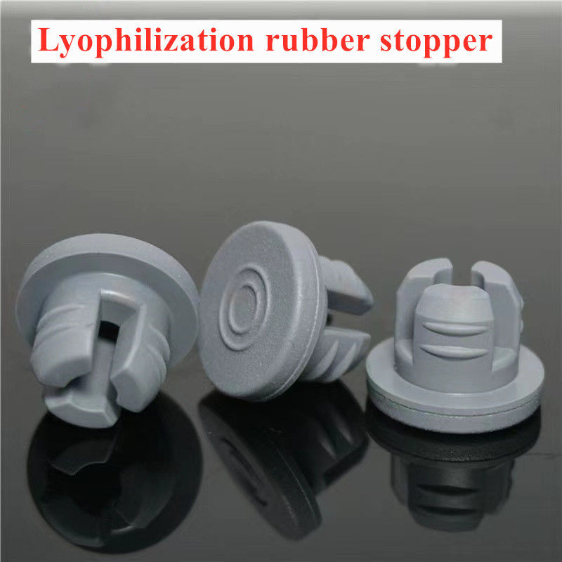 গ্লাস ইনজেকশন অ্যান্টিবায়োটিক বোতল জন্য 13mm 20mm 32mm Halogenated Lyophilization মেডিকেল Butyl রাবার stopper