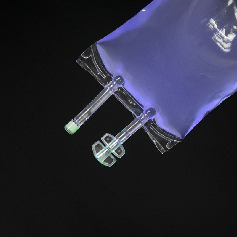 250 মিলি 500 মিলি 1000 মিলি এককালীন পিভিসি এককালীন মেডিকেল ইনফিউশন ব্যাগ IV একক টিউব নরম ব্যাগ সহ ইনফিউশন ব্যাগ