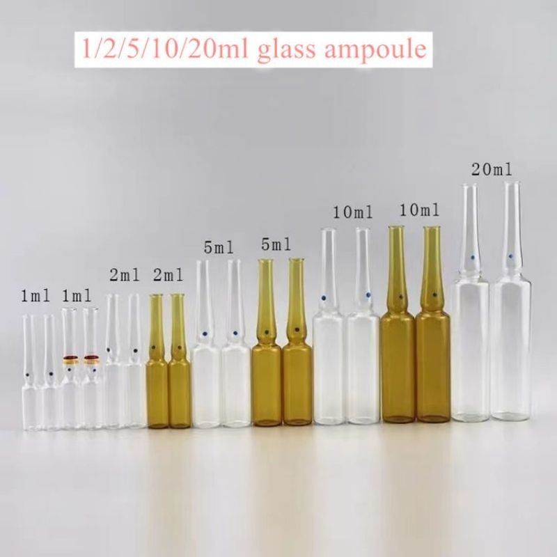 1ml 2ml 5ml আইএসও স্ট্যান্ডার্ড চাইনিজ স্ট্যান্ডার্ড অ্যাম্বার স্বচ্ছ ইউএসপি টাইপ আই গ্লাস অ্যাম্পুল ফার্মা ইনজেকশন জন্য