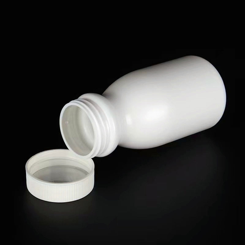 খালি গোলাকার 50ml 100ml 150ml সাদা এইচডিপিই ক্যাপসুল ট্যাবলেট পিল বোতল প্লাস্টিকের সম্পূরক প্লাস্টিকের পিই ঔষধের বোতল