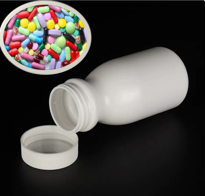 খালি গোলাকার 50ml 100ml 150ml সাদা এইচডিপিই ক্যাপসুল ট্যাবলেট পিল বোতল প্লাস্টিকের সম্পূরক প্লাস্টিকের পিই ঔষধের বোতল